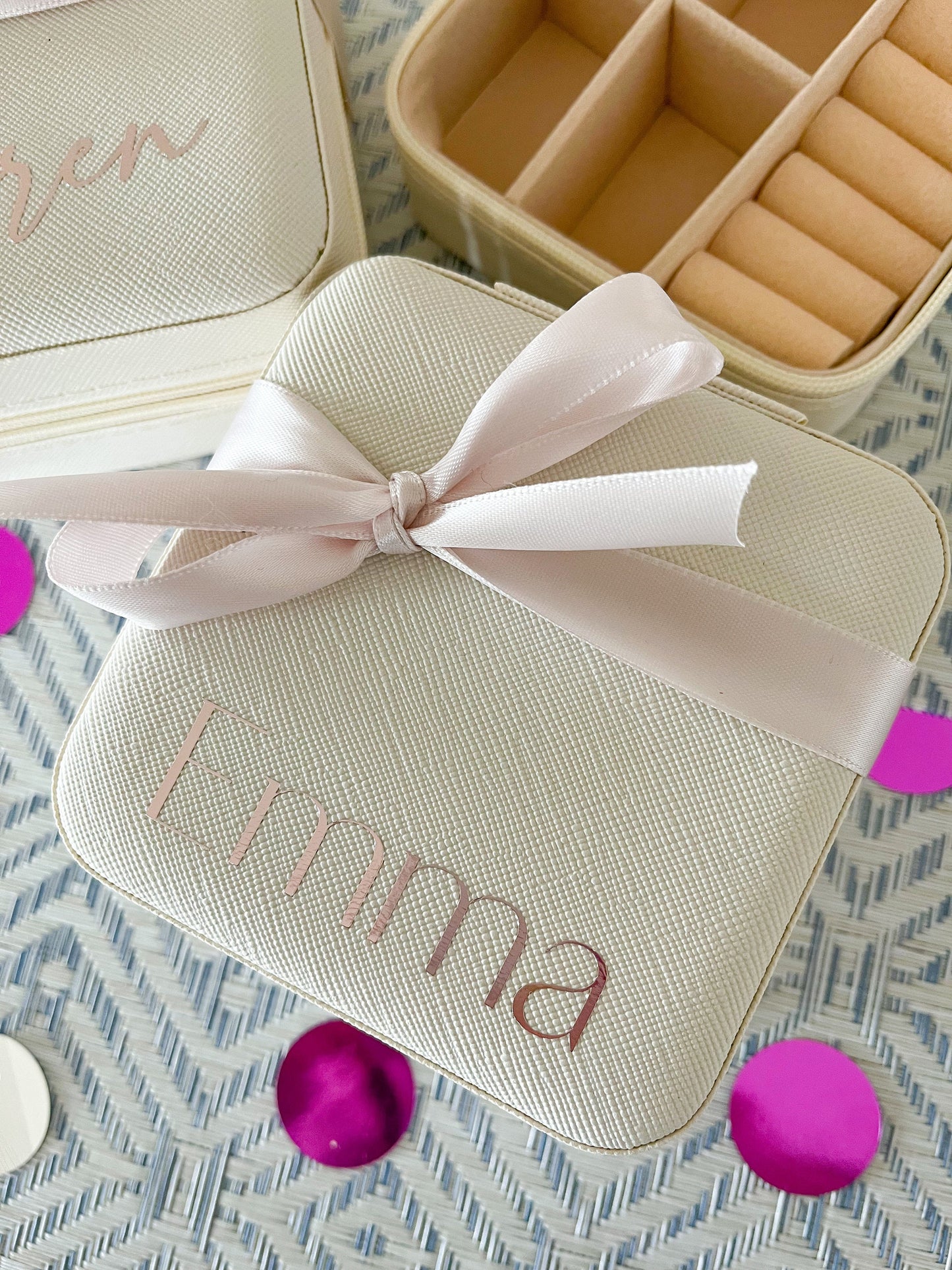 Personalized Travel Jewelry Box – Bridesmaid Gift & Jewelry Organizer