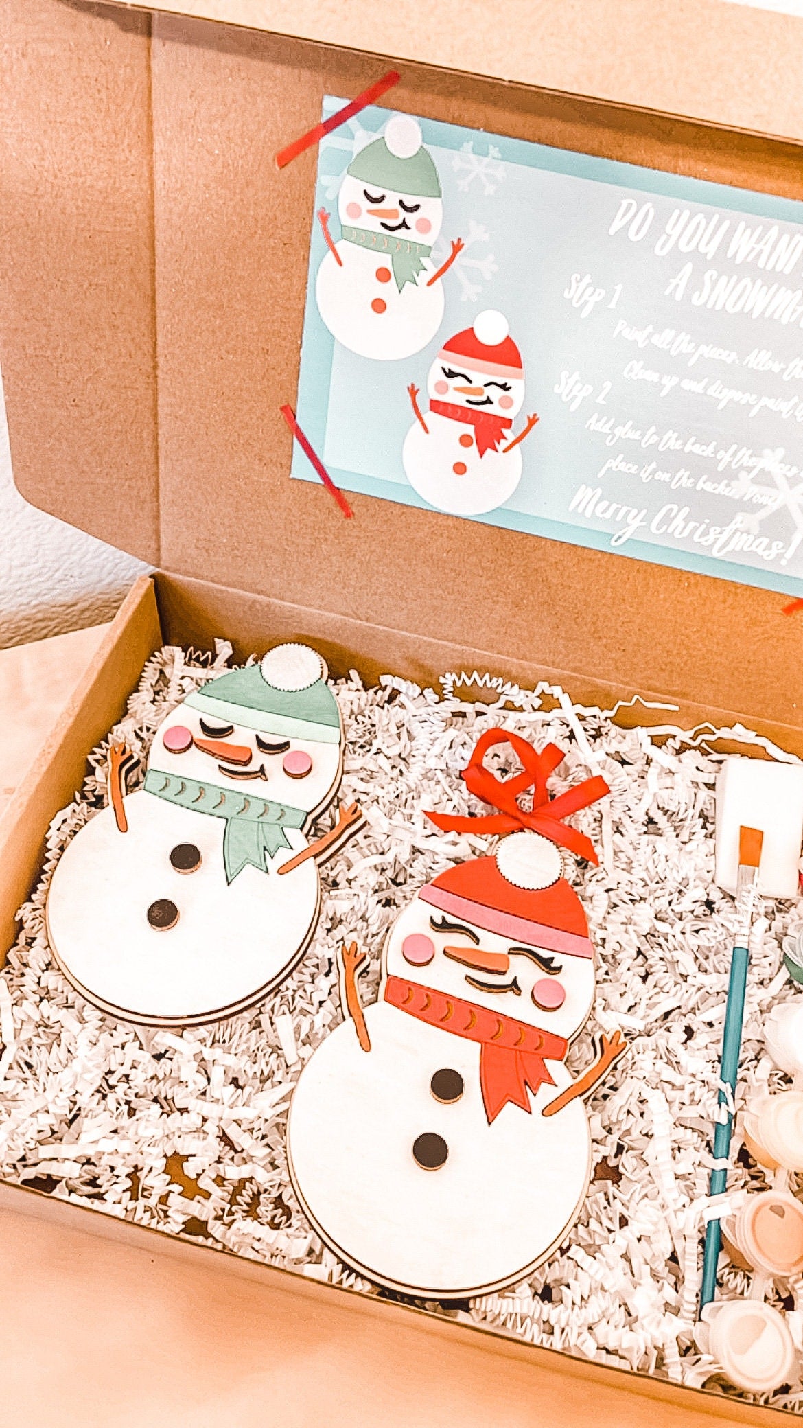DIY Snowman Ornament Kit – Christmas Painting & Craft Set