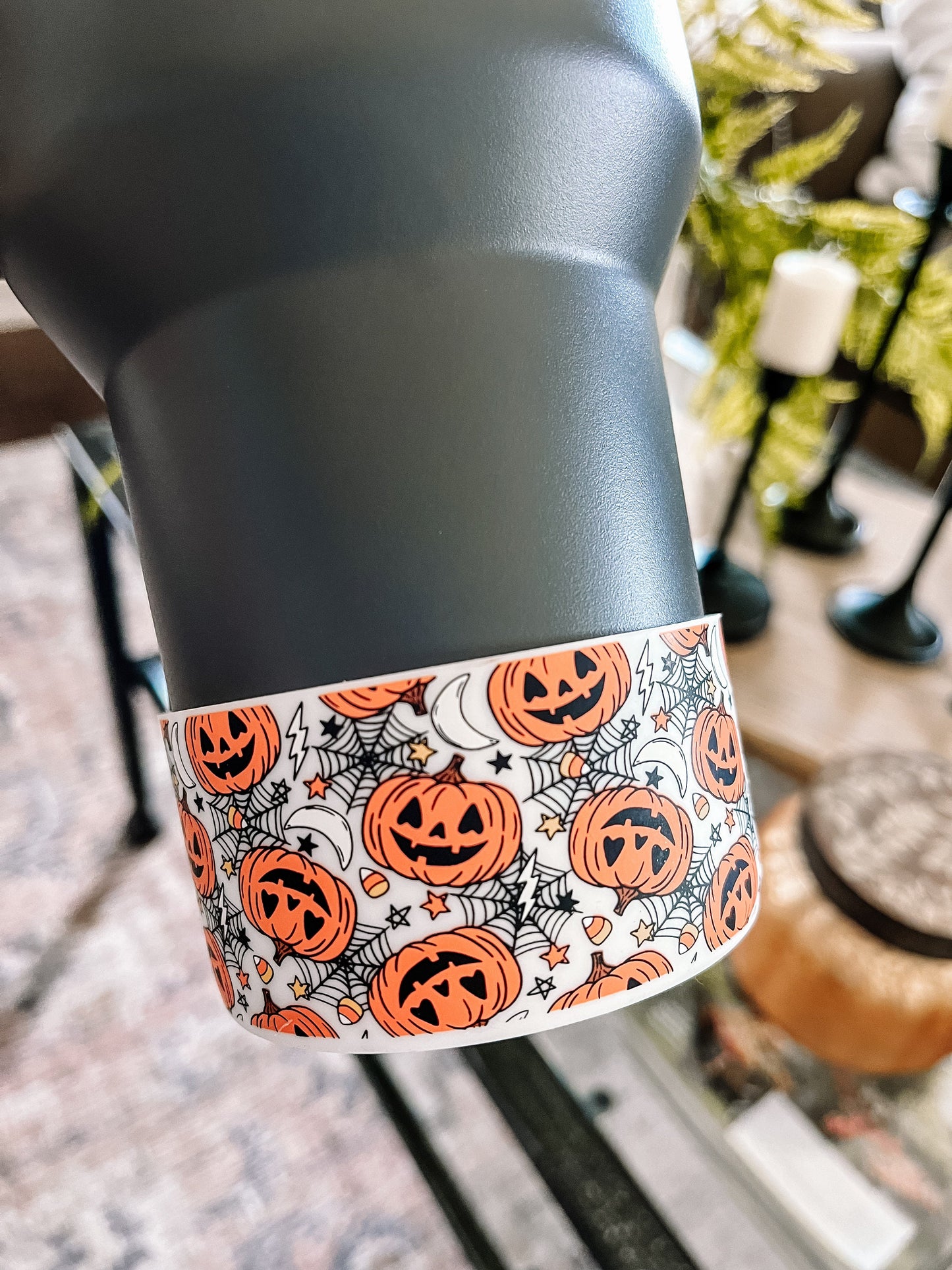Spooky Retro Pumpkin Halloween tumbler boot | fits 20 oz 30 oz 40 oz water bottle and tumbler
