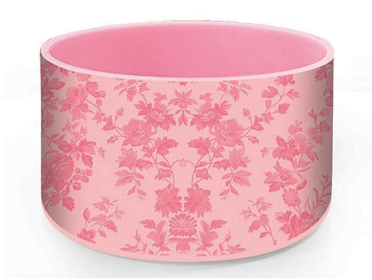 Pink Toile Floral Tumbler Boot | Flower silicone boot, fits 20 oz 30 oz 40 oz water bottle and tumblers