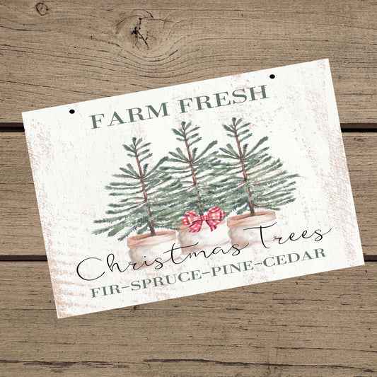 Farm Fresh Christmas Trees Sign – Outdoor & Porch Christmas Decor