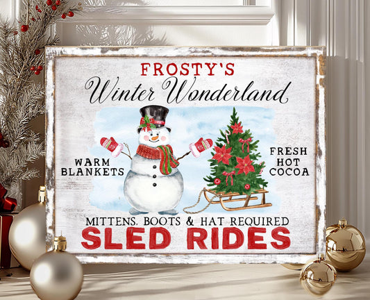 Rustic Metal Christmas Wall Art – Snowman Hot Cocoa Farmhouse Sign for Indoor & Outdoor Decor