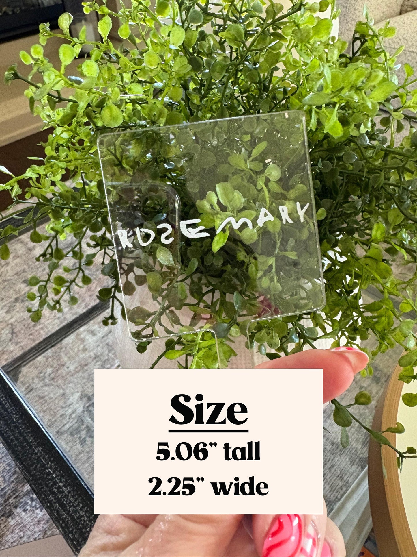 Custom Handwriting Acrylic Plant Stake – Personalized Gift for Mom, Dad, or Grandma