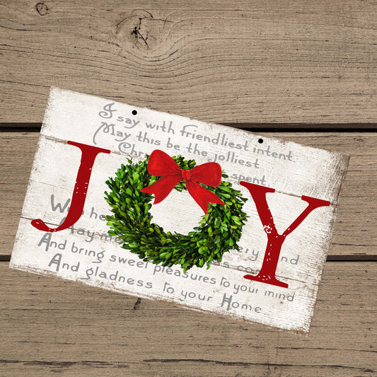 Outdoor Christmas Decor – Joy Hanging Sign – Front Porch & Yard Holiday Decoration