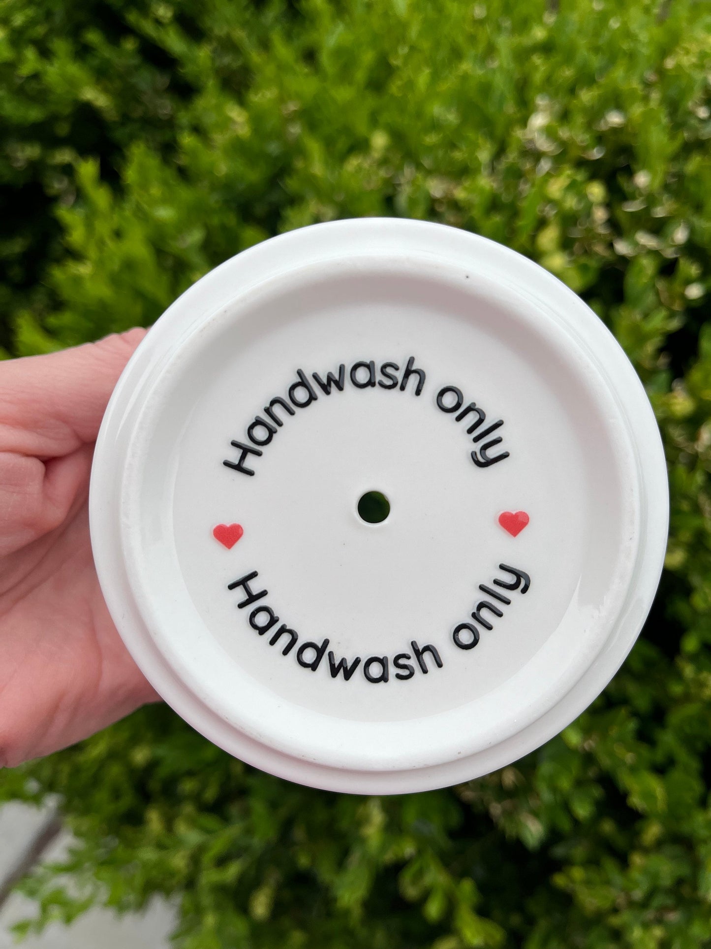 UV DTF Cup Care Stickers - ♥️ With Hearts ♥️ – Hand Wash Only Labels (10–50 Pack)