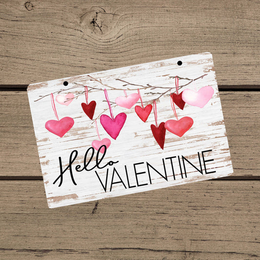 Outdoor Valentine’s Day Sign – Watercolor Heart Hanging Porch & Yard Décor