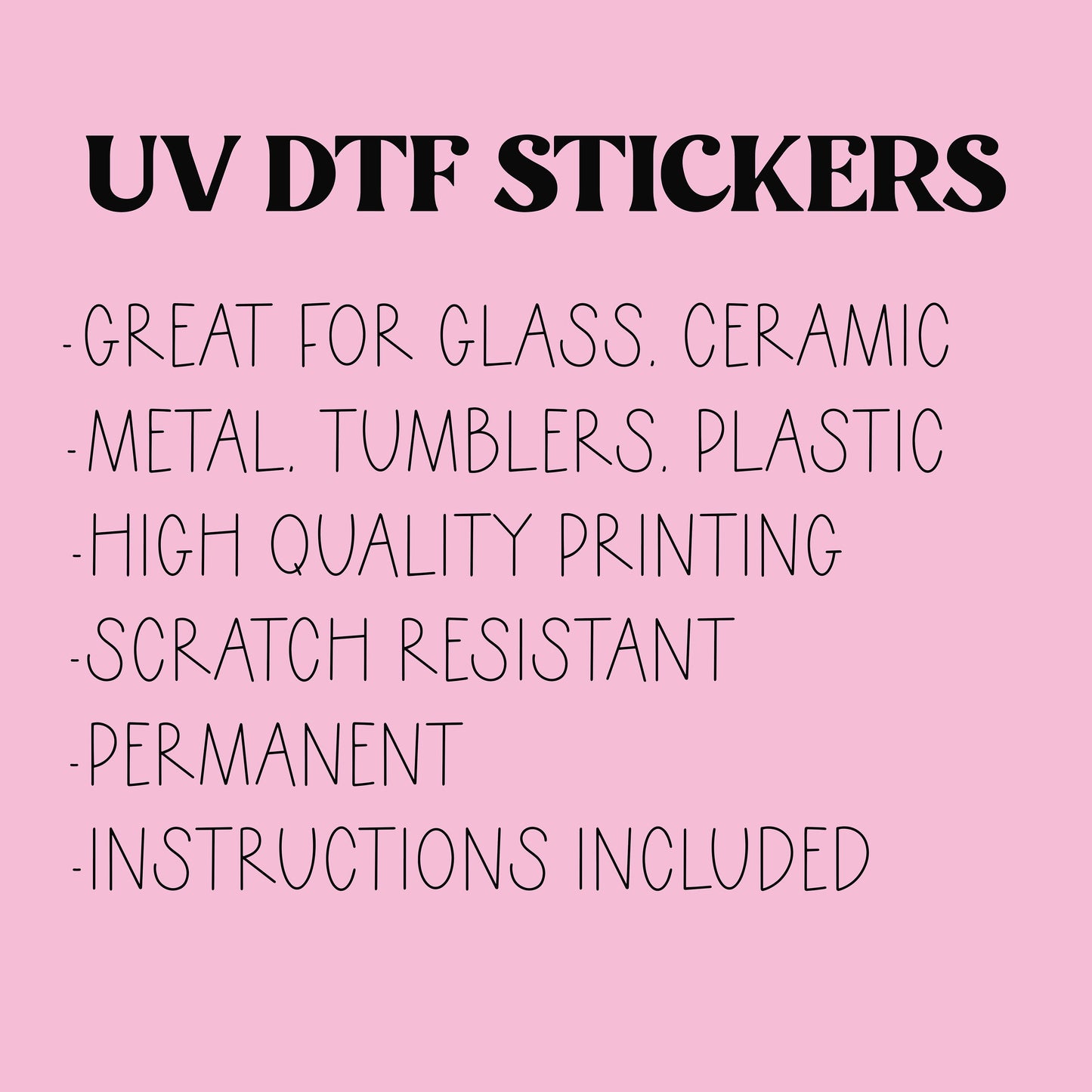 UV DTF Cup Care Stickers - ♥️ With Hearts ♥️ – Hand Wash Only Labels (10–50 Pack)