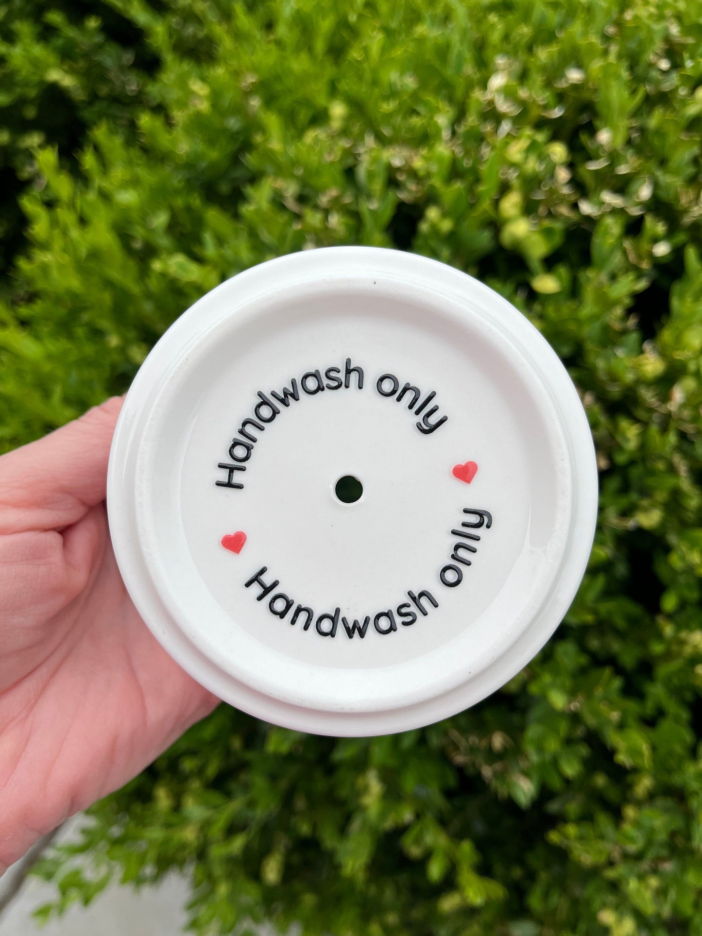 UV DTF Cup Care Stickers - ♥️ With Hearts ♥️ – Hand Wash Only Labels (10–50 Pack)