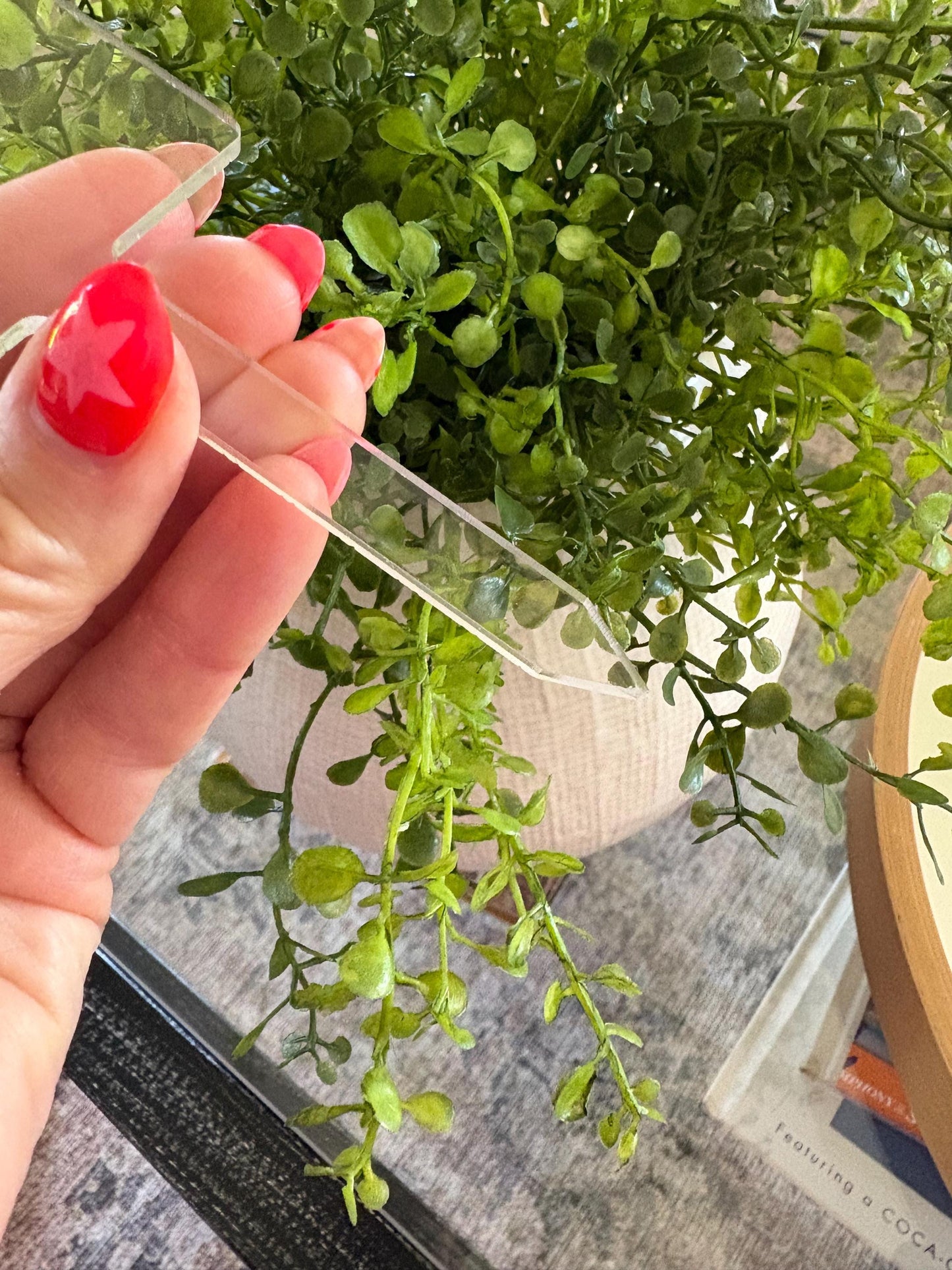 Custom Handwriting Acrylic Plant Stake – Personalized Gift for Mom, Dad, or Grandma