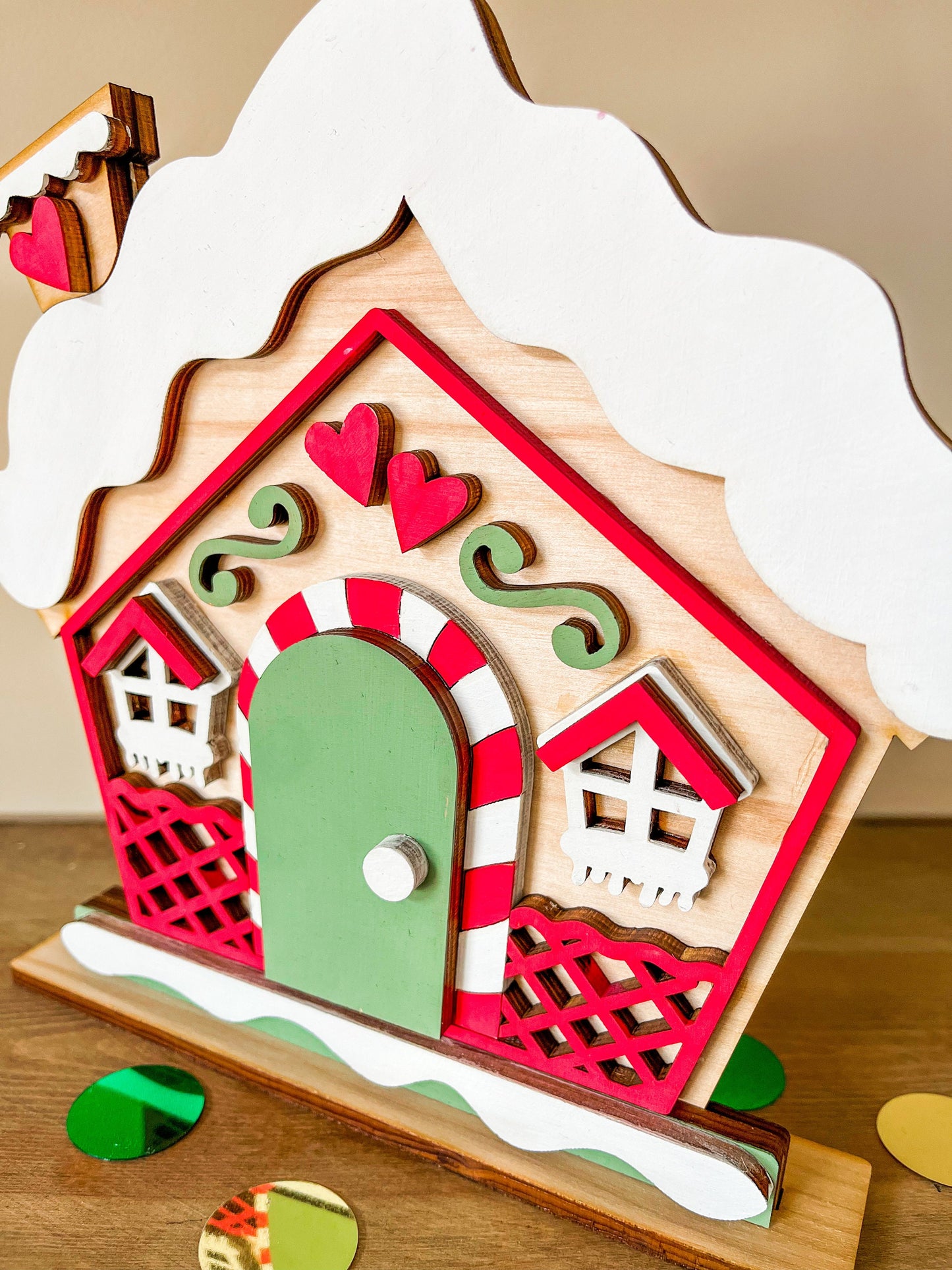 Christmas DIY Gingerbread House Kit – Fun Holiday Craft & Ornament Painting Kit