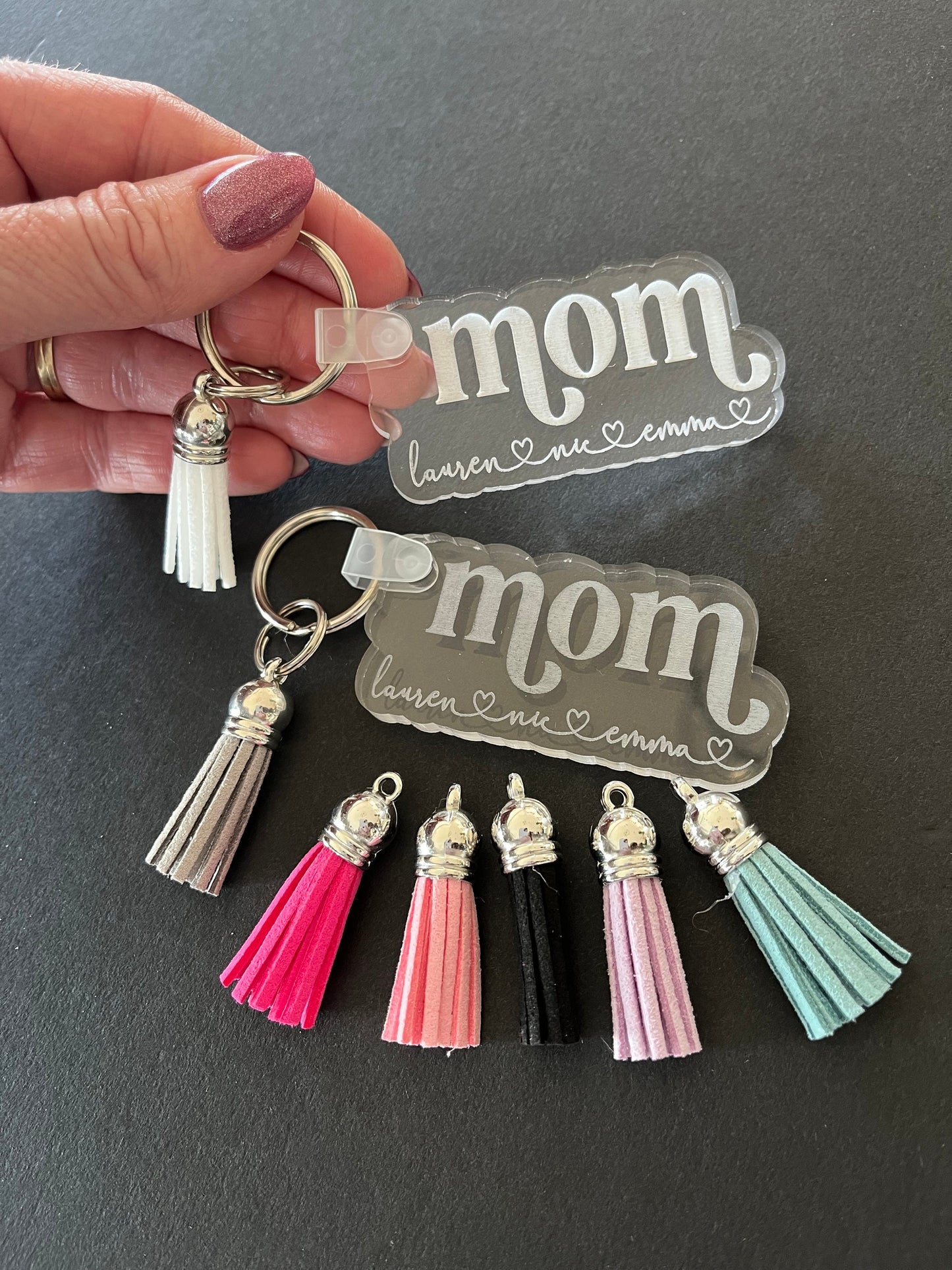 Mama Keychain with Kids’ Names – Personalized Acrylic Keychain Gift for Mom