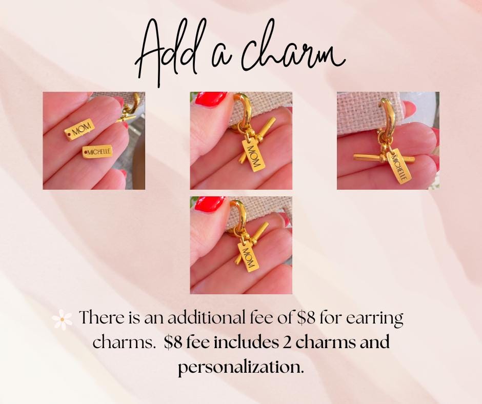 18K Gold Plated T Bar Earrings – Minimalist Huggie Hoop Drops