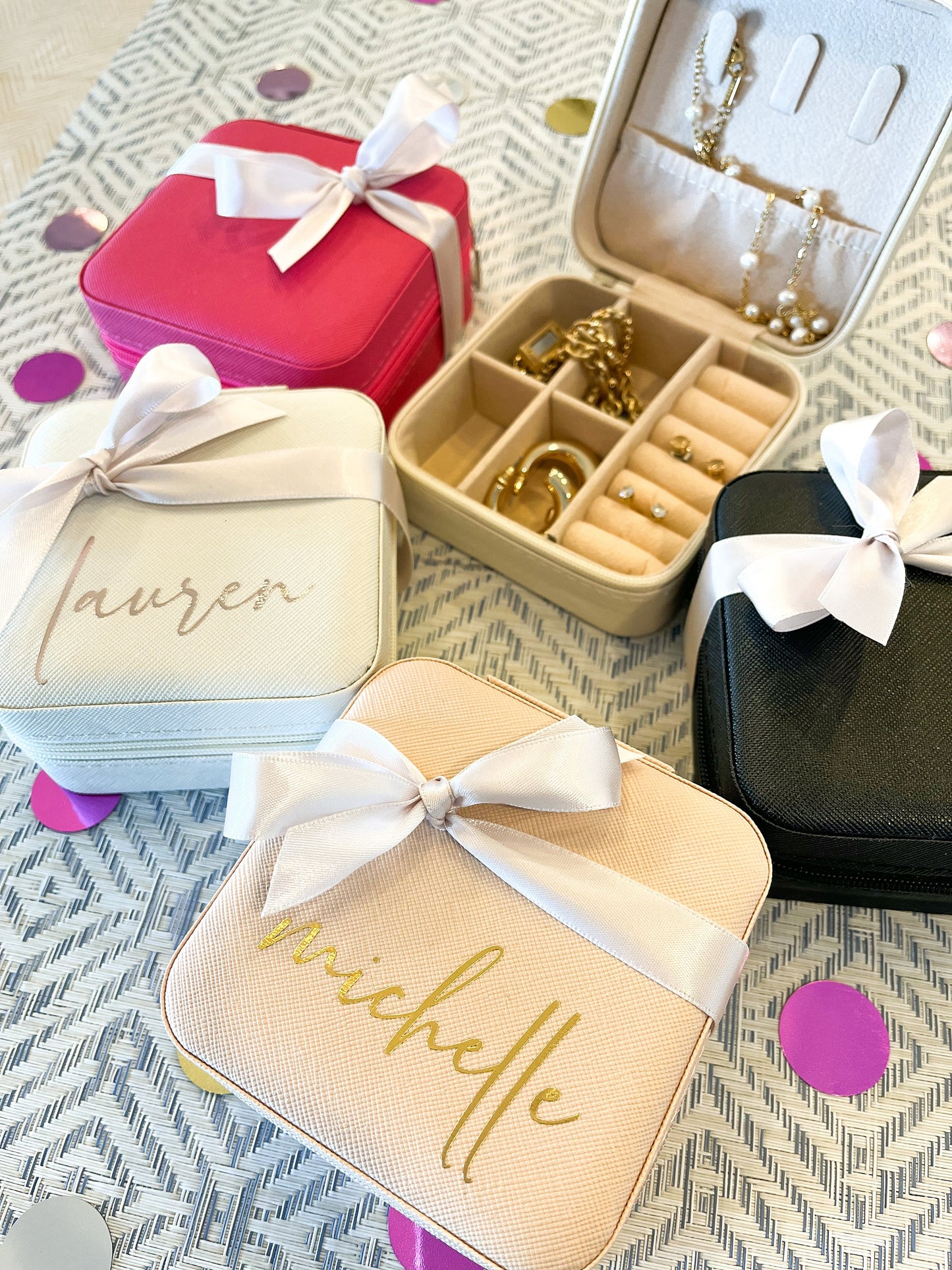 Personalized Travel Jewelry Box – Bridesmaid Gift & Jewelry Organizer