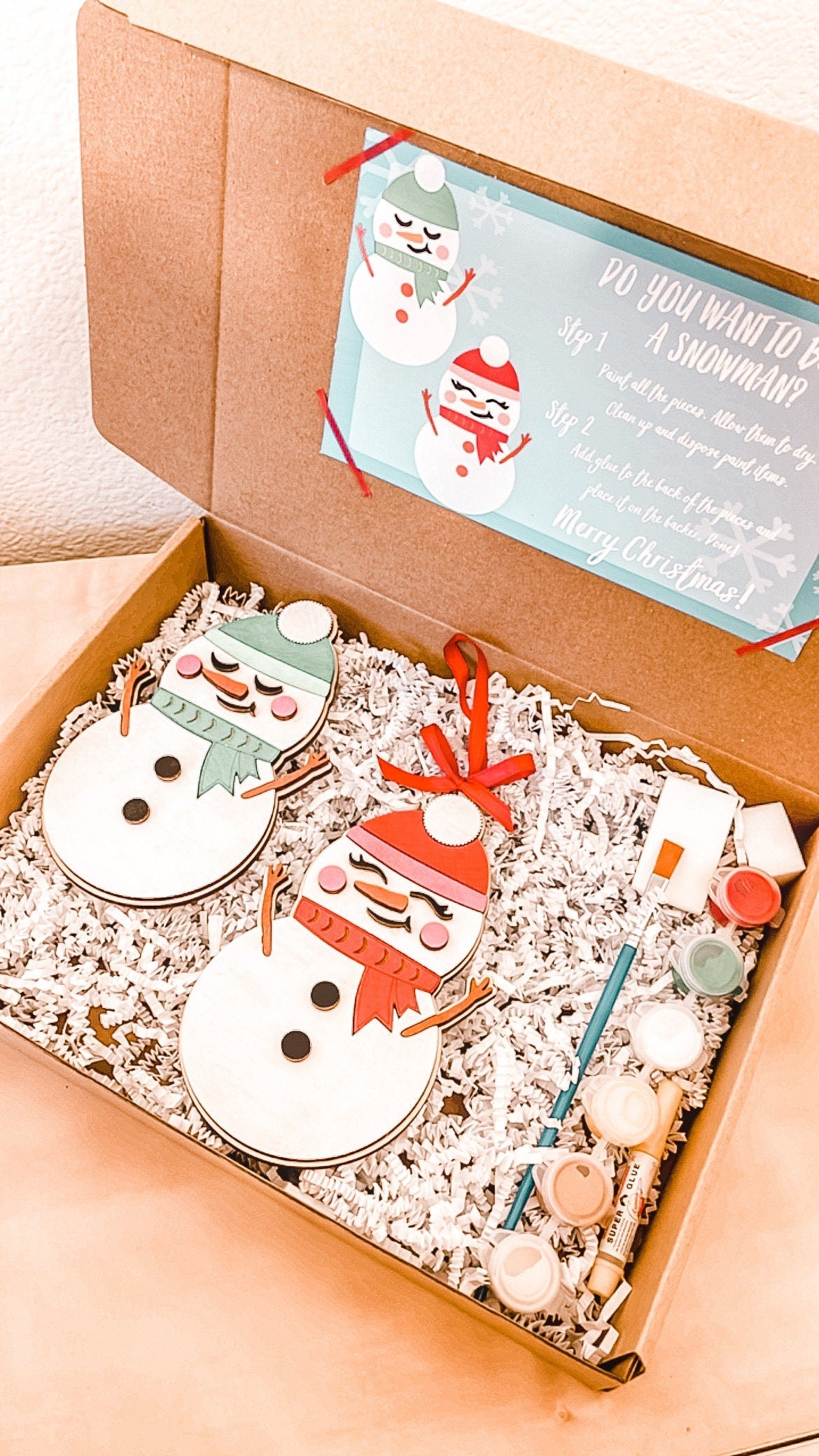 DIY Snowman Ornament Kit – Christmas Painting & Craft Set