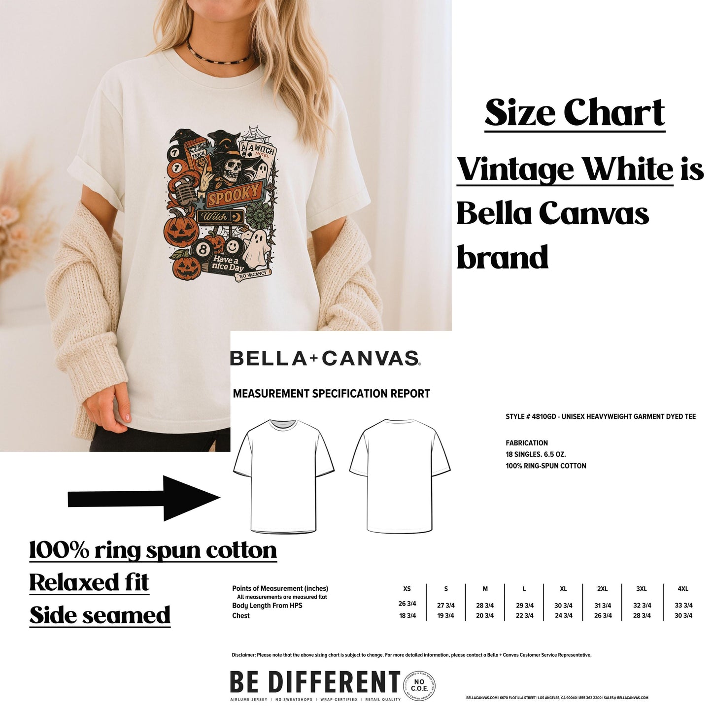 Vintage Halloween Witch Shirt – Oversized Retro Graphic Tee