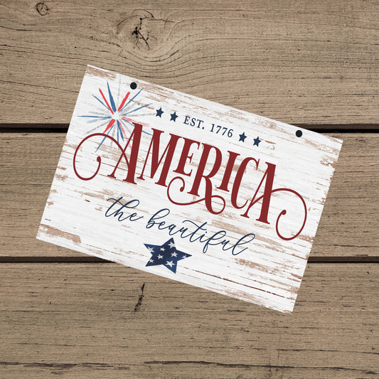 God Bless America Outdoor Sign – Patriotic 4th of July Porch & Garden Décor