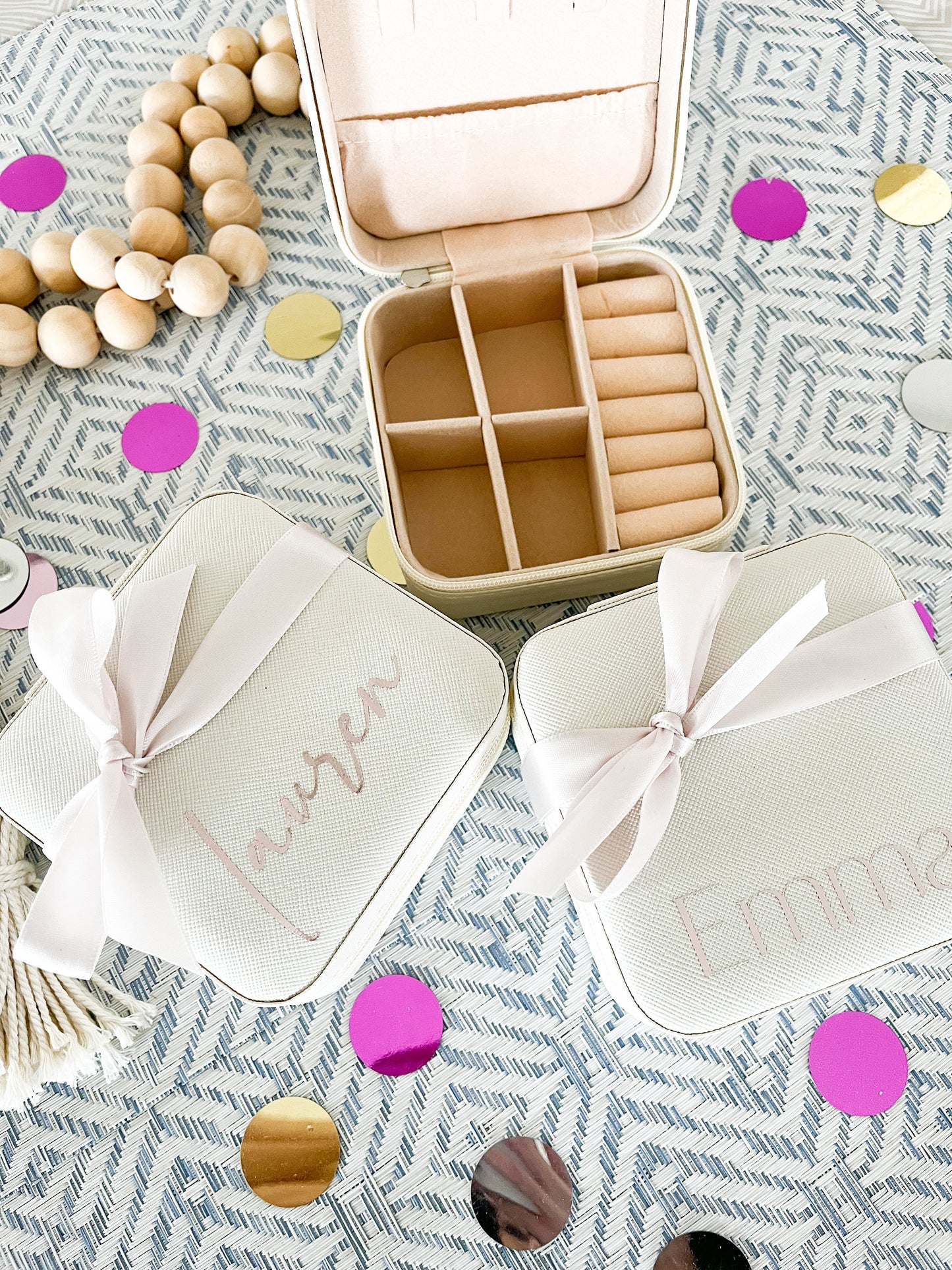Personalized Travel Jewelry Box – Bridesmaid Gift & Jewelry Organizer