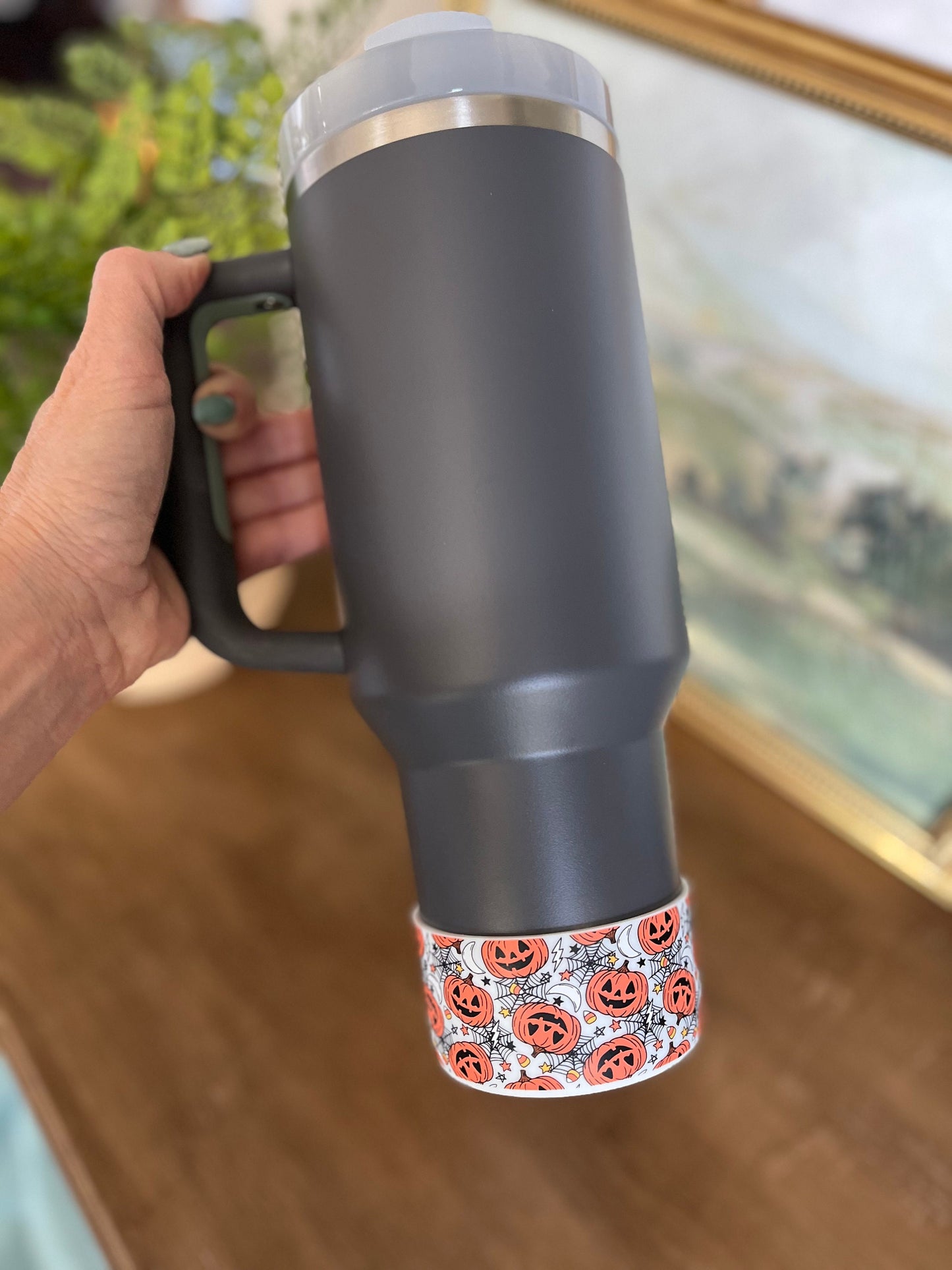 Spooky Retro Pumpkin Halloween tumbler boot | fits 20 oz 30 oz 40 oz water bottle and tumbler