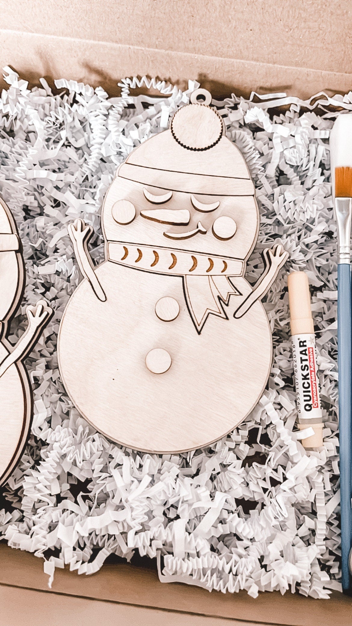 DIY Snowman Ornament Kit – Christmas Painting & Craft Set