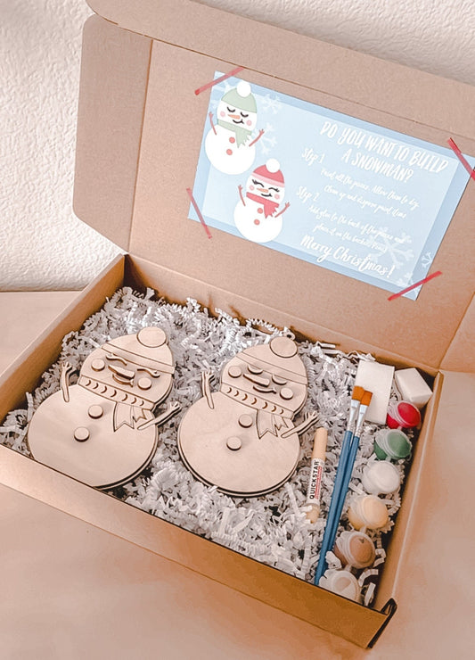 DIY Snowman Ornament Kit – Christmas Painting & Craft Set