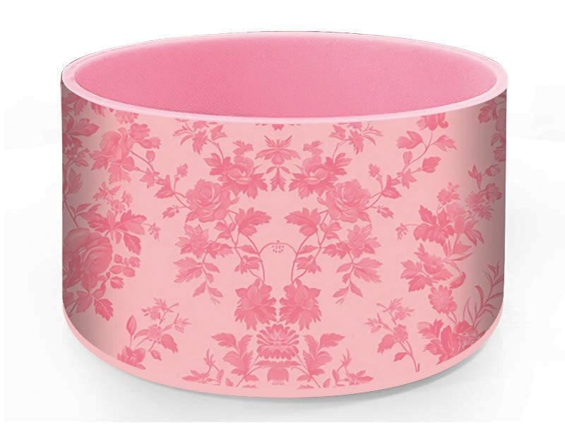 Pink Toile Floral Tumbler Boot | Flower silicone boot, fits 20 oz 30 oz 40 oz water bottle and tumblers
