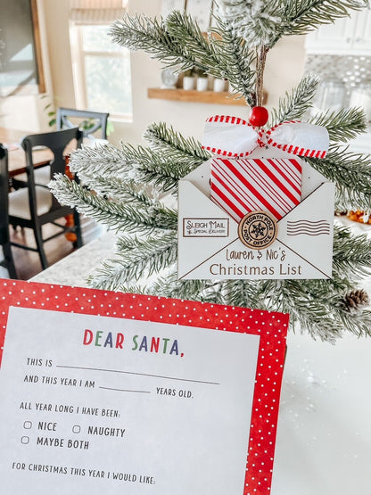 Personalized Dear Santa Christmas List Ornament for Kids – Custom Santa Ornament 2025