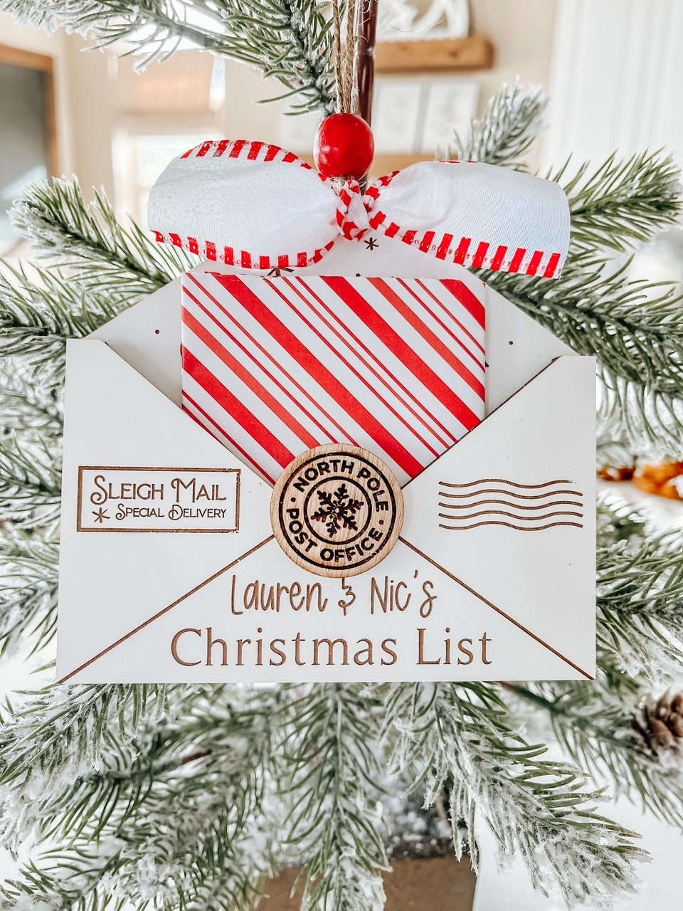 Personalized Dear Santa Christmas List Ornament for Kids – Custom Santa Ornament 2025