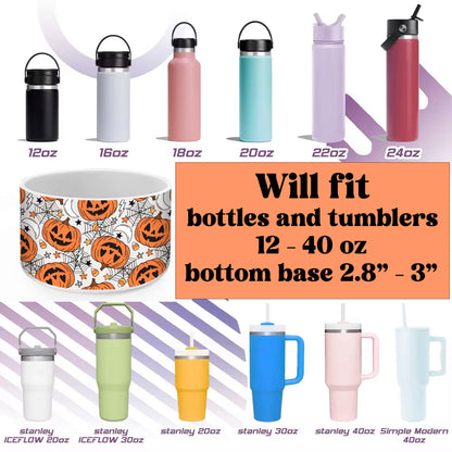 Pink Toile Floral Tumbler Boot | Flower silicone boot, fits 20 oz 30 oz 40 oz water bottle and tumblers