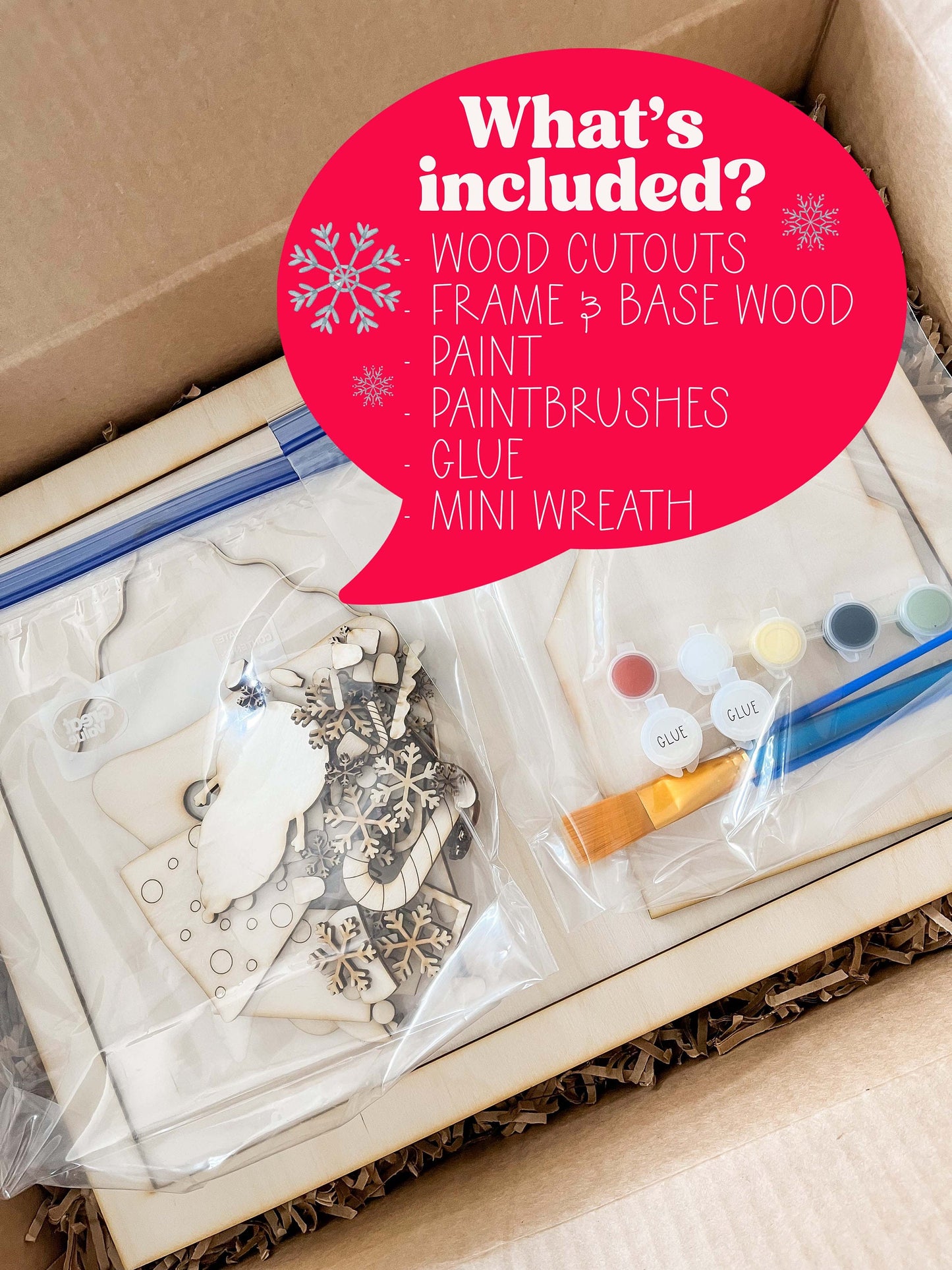 Paint Your Own Framed Gingerbread House Kit – DIY Christmas Craft