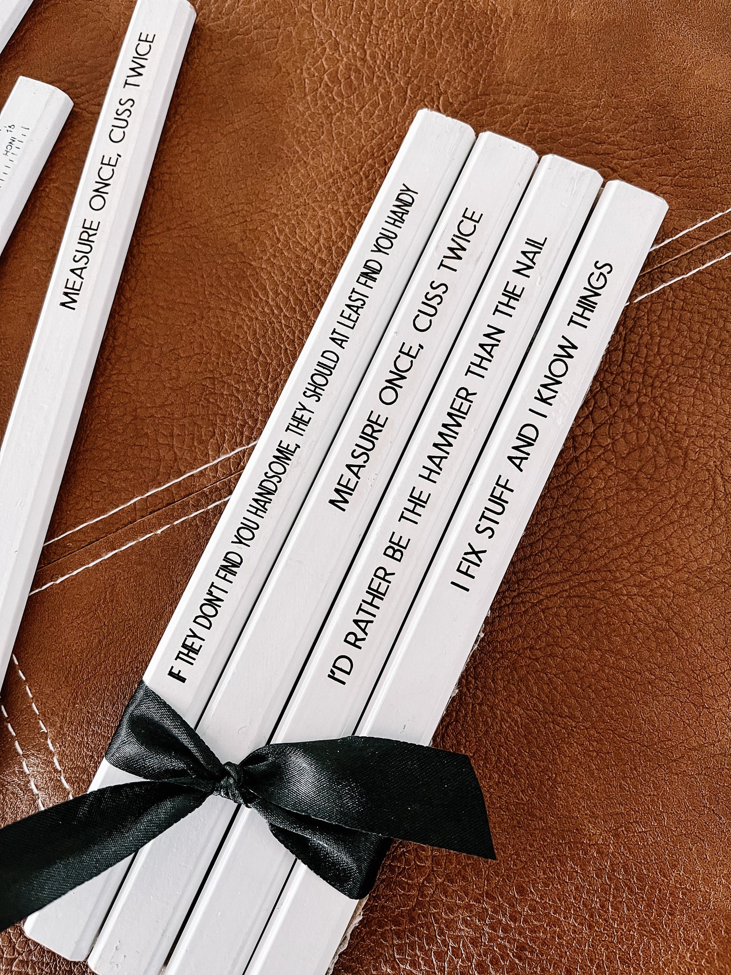 Personalized Carpenter Pencils – Engraved Funny Gift Set for Dad & Handyman