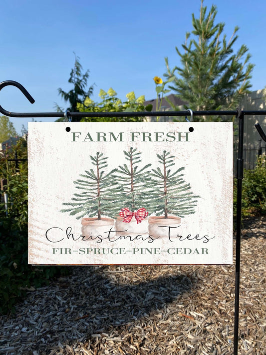Farm Fresh Christmas Trees Sign – Outdoor & Porch Christmas Decor