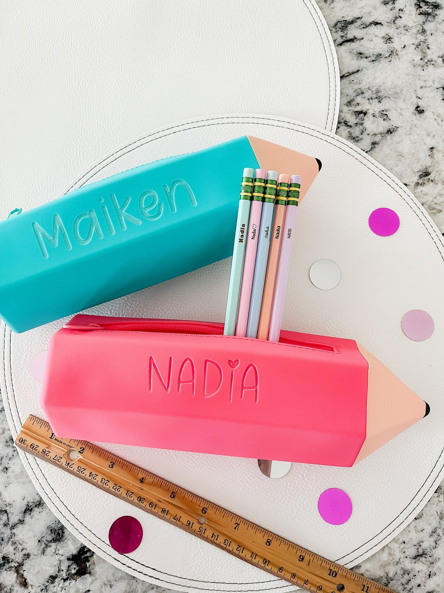 Pastel Personalized #2 Pencil Set – Custom Engraved Back-to-School Pencils