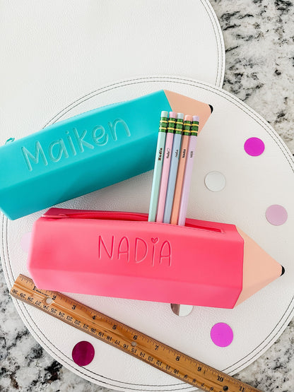 Pastel Personalized #2 Pencil Set – Custom Engraved Back-to-School Pencils
