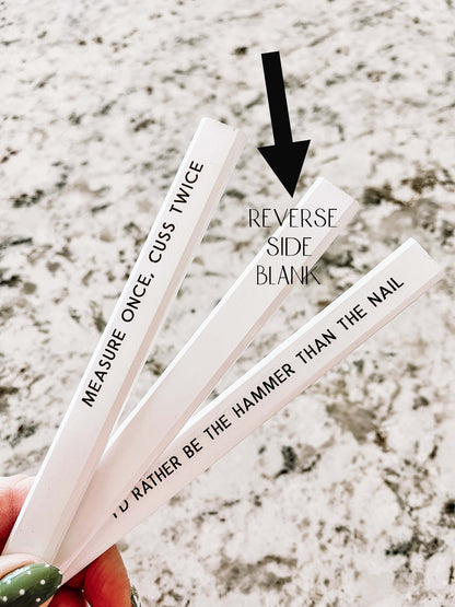 Personalized Carpenter Pencils – Engraved Funny Gift Set for Dad & Handyman