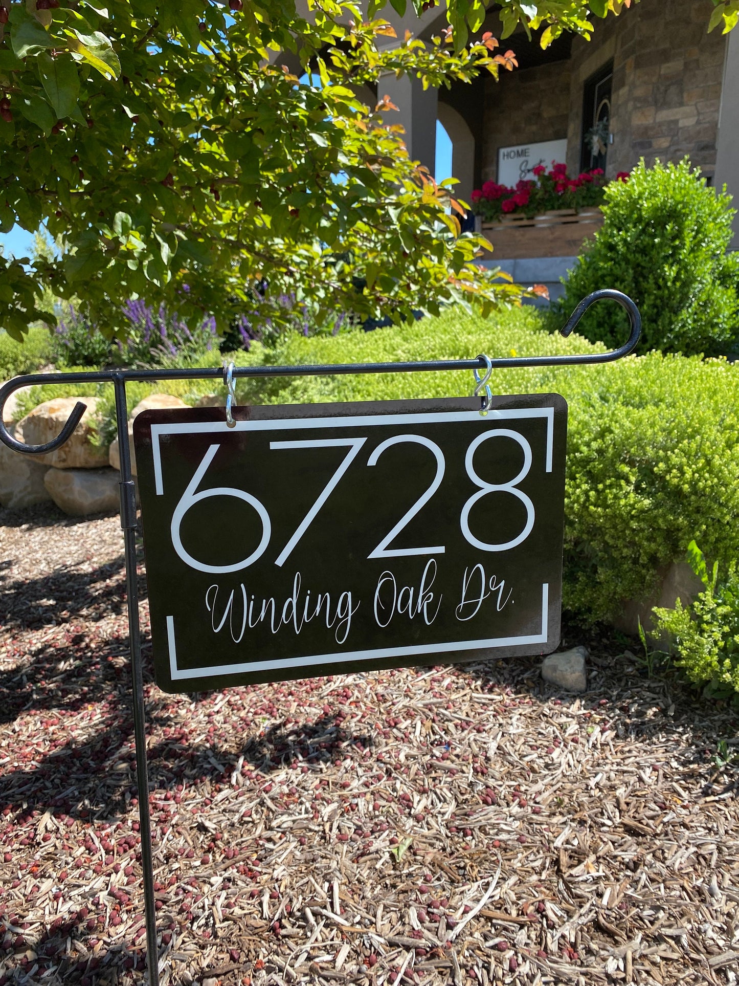 Aluminum Metal Address Sign – House Number & Yard Sign, Lamp Post, Mailbox