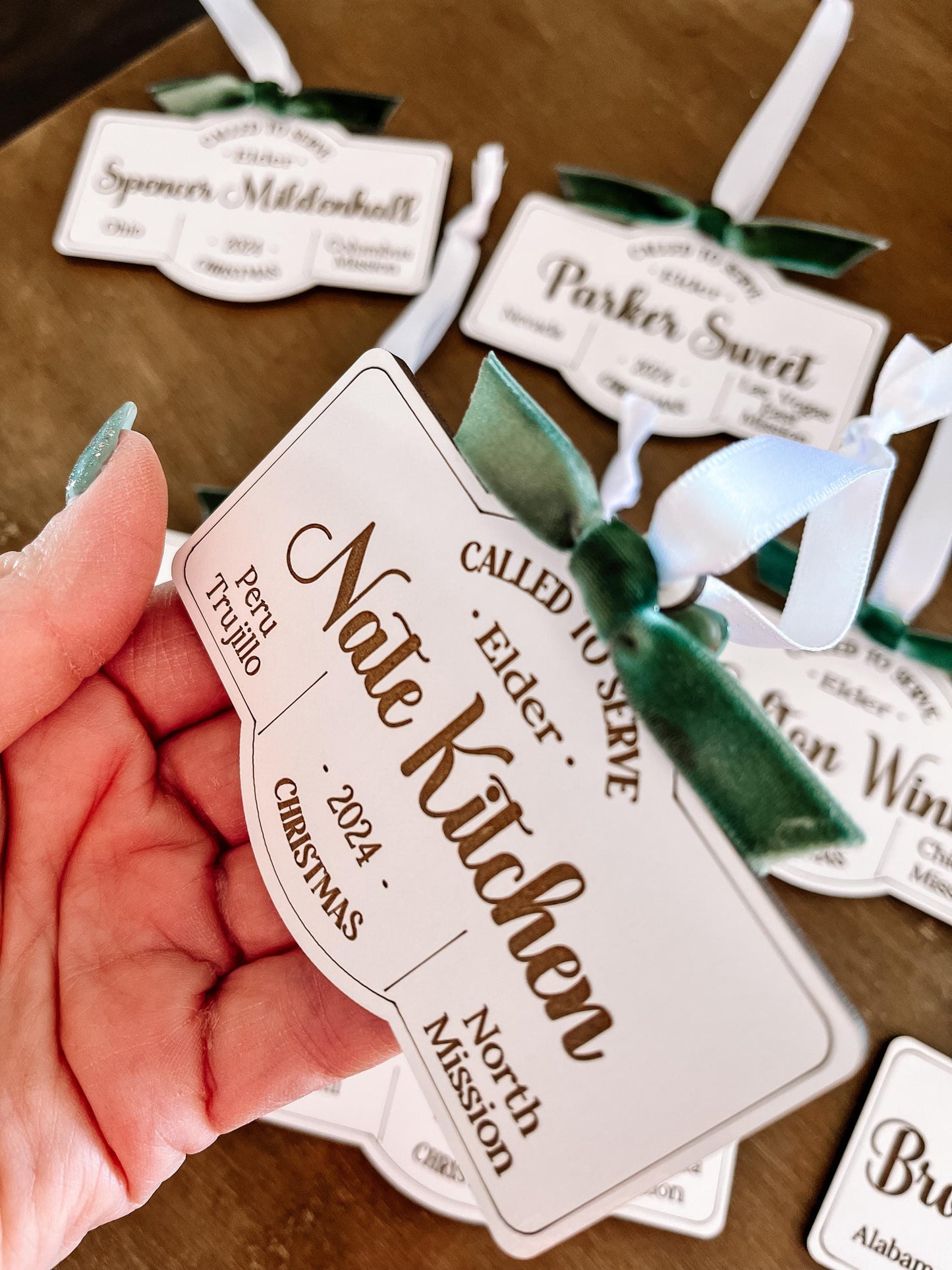 LDS Missionary Custom Engraved Christmas Ornament – Personalized Called to Serve Gift