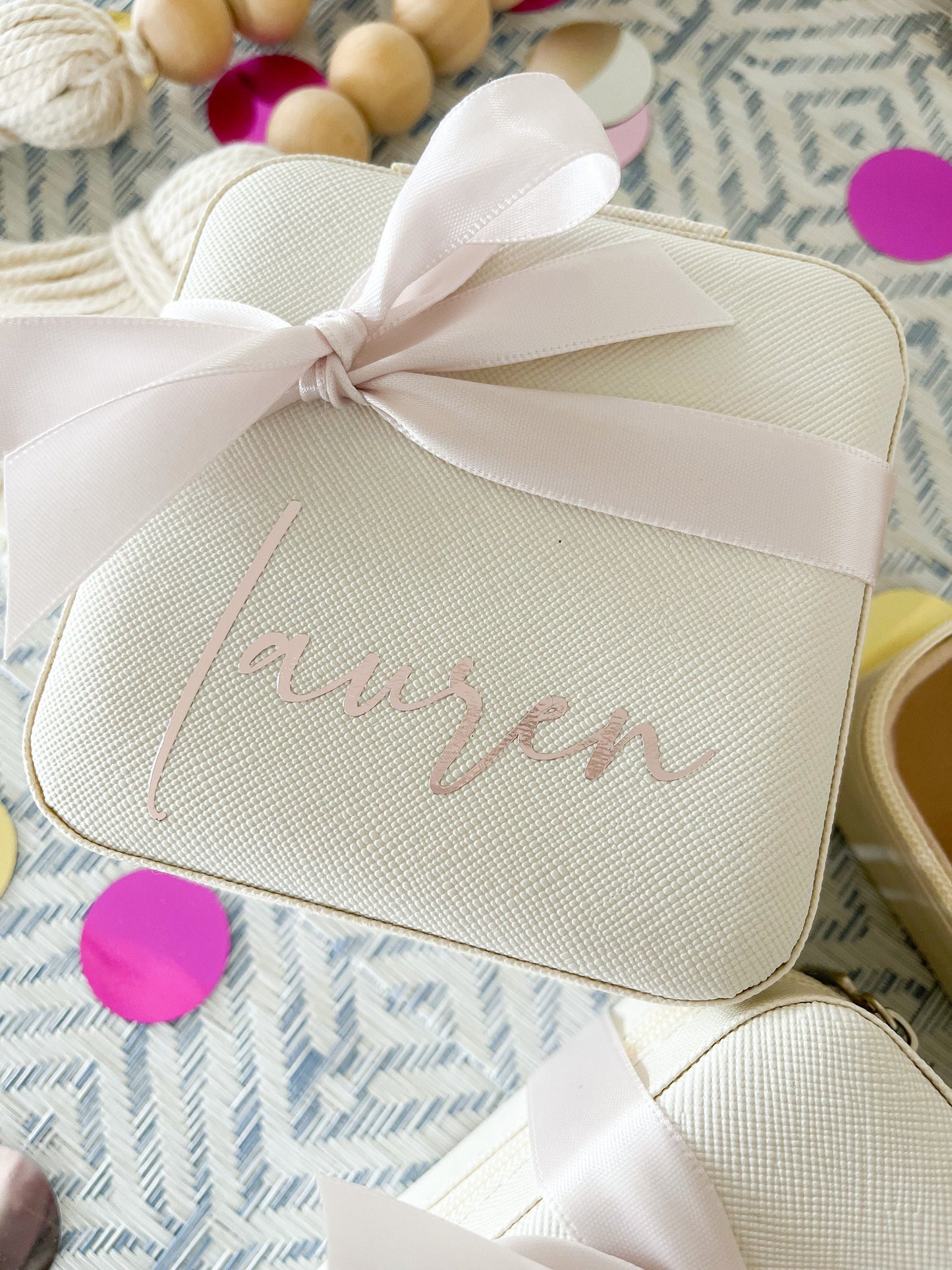 Personalized Travel Jewelry Box – Bridesmaid Gift & Jewelry Organizer