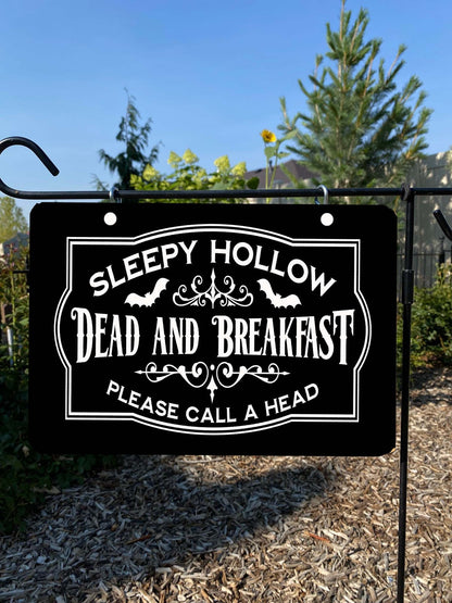 Sleepy Hollow Dead and Breakfast Sign – Outdoor Halloween Porch & Yard Decoration
