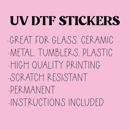UV DTF Cup Care Stickers - ♥️ With Hearts ♥️  – Hand Wash Only Labels (10–50 Pack)