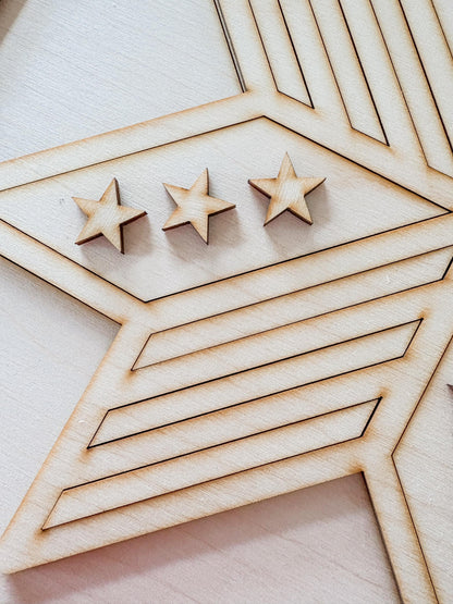 Framed 4th of July DIY Paint Kit – Patriotic Star Decorations, DIY Patriotic Craft, America Decor