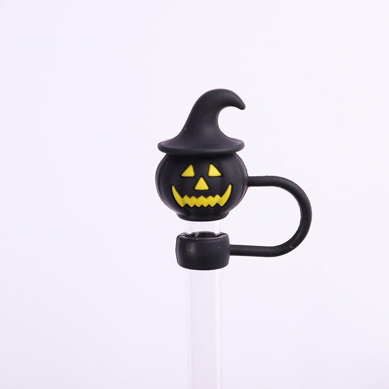 Halloween Straw Toppers - Cute Bat, Pumpkin, Jack-o-Lantern and Ghost