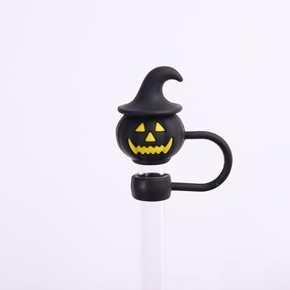 Halloween Straw Toppers - Cute Bat, Pumpkin, Jack-o-Lantern and Ghost