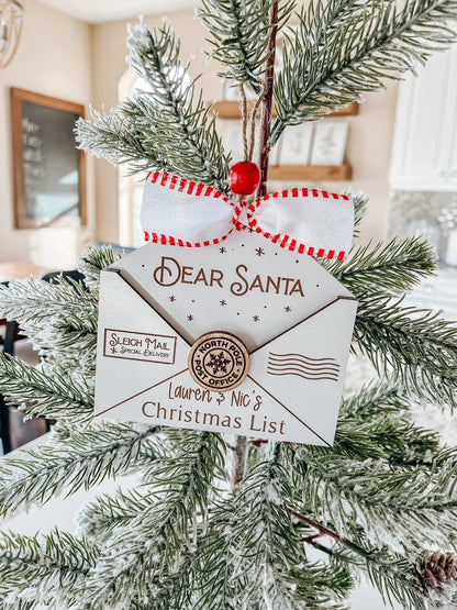 Personalized Dear Santa Christmas List Ornament for Kids – Custom Santa Ornament 2025