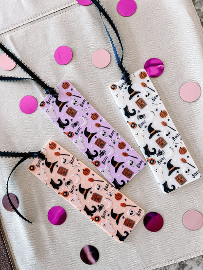 Ghost & Witch Bookmark – Spooky Cute Acrylic Halloween Bookmark