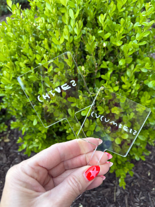 Custom Handwriting Acrylic Plant Stake – Personalized Gift for Mom, Dad, or Grandma