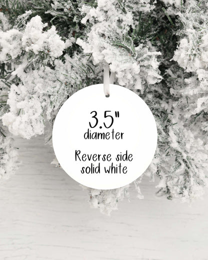 Personalized Reindeer Christmas Ornament 2025 – Woodland Animal Ornament for Kids & Adults