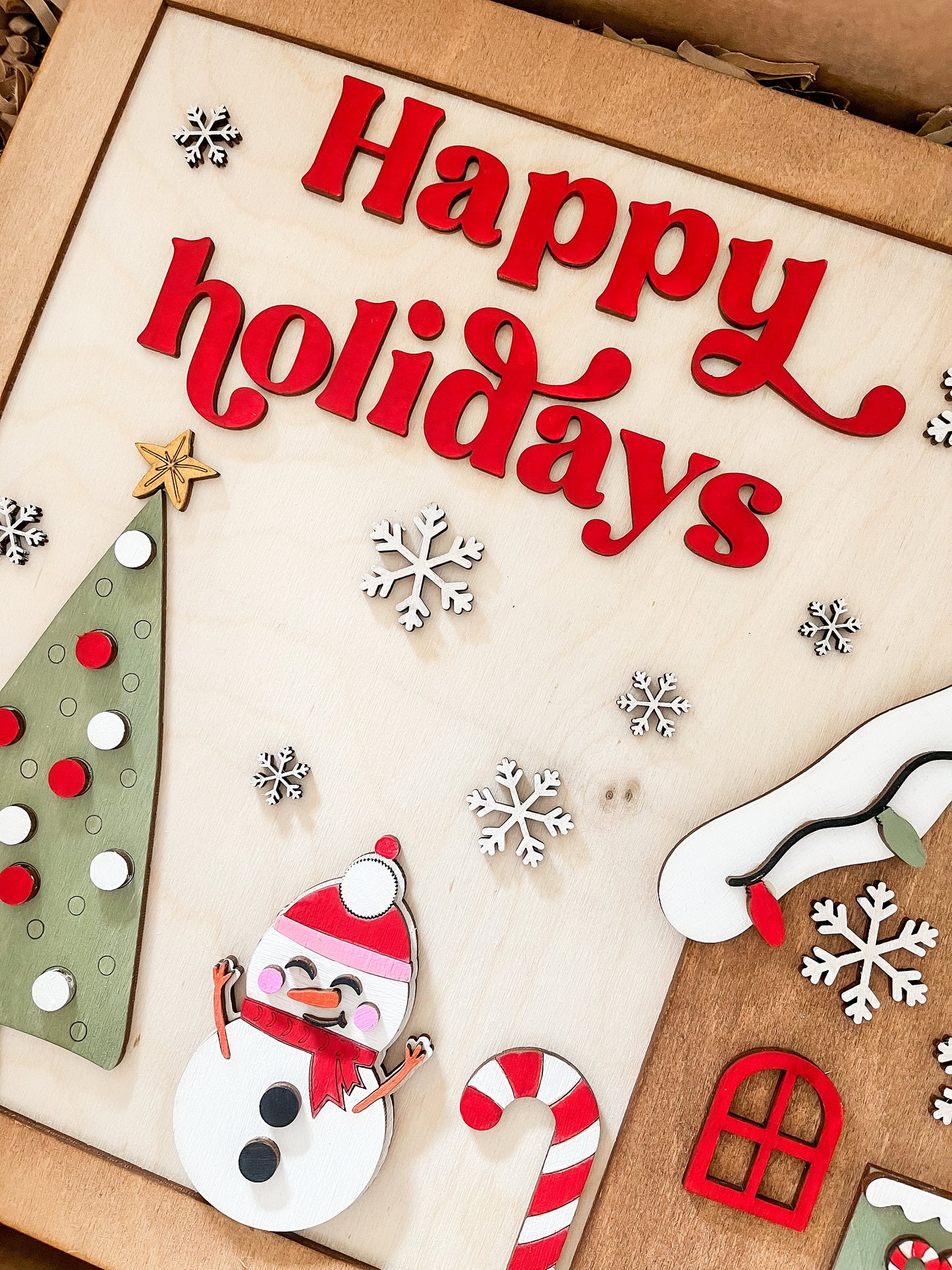 Paint Your Own Framed Gingerbread House Kit – DIY Christmas Craft