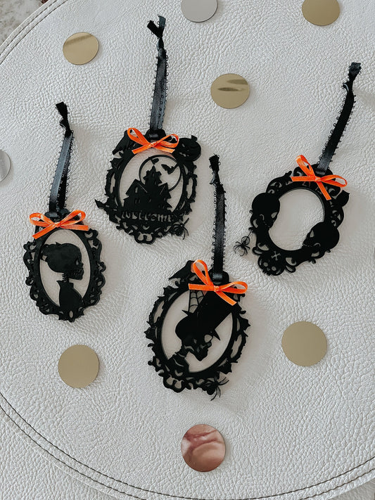 Halloween Ornaments for Tree – Vintage Style Halloween Ornament Set, Spooky Acrylic Halloween Décor