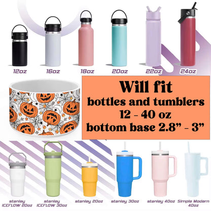 Floral Tumbler Boot | Flower silicone boot, fits 20 oz 30 oz 40 oz water bottle and tumblers