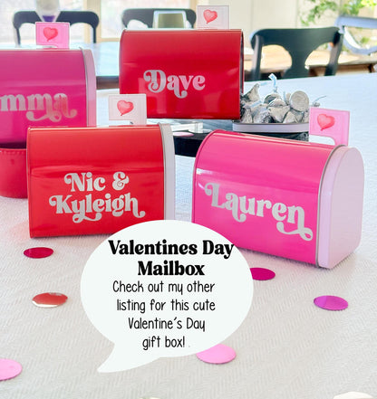 Personalized Valentine Popcorn Stickers – Kids Classroom Labels, Poppin’ Valentines